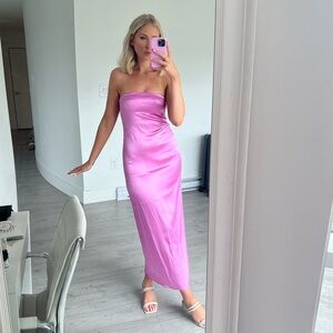 Zara pink strapless dress